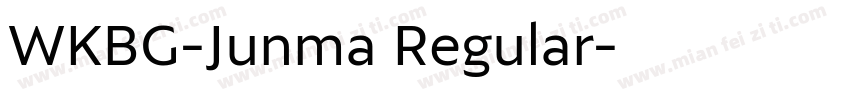 WKBG-Junma Regular字体转换